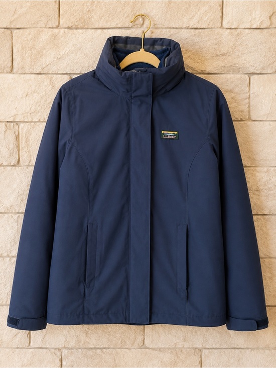 L.L. Bean Jackets & Blazers - Vintage L.L.Bean Navy 2 Layer Jacket 90s Mountain Logo Gorpcore Outdoor Coat XS